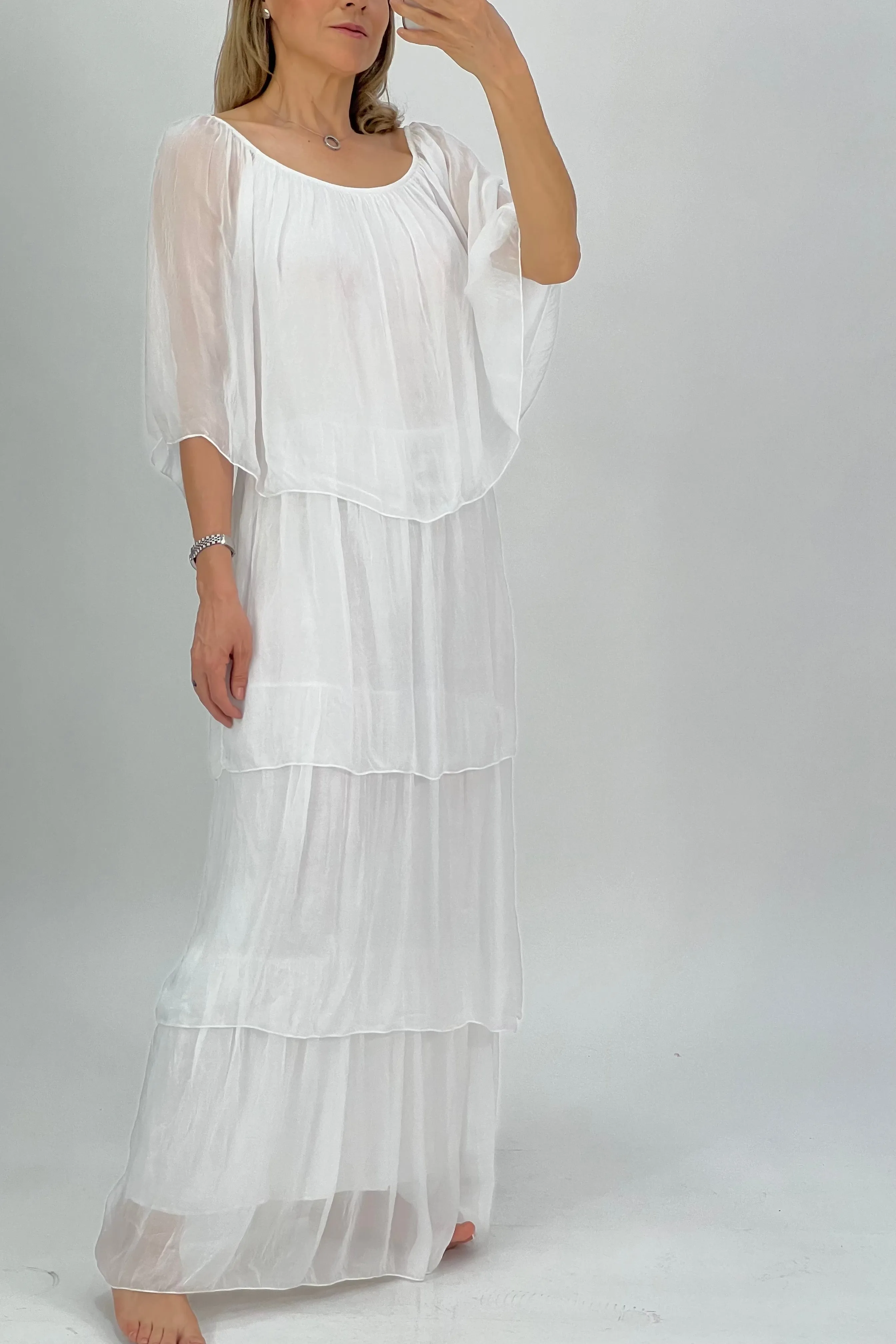 VESTIDO CAPAS SEDA