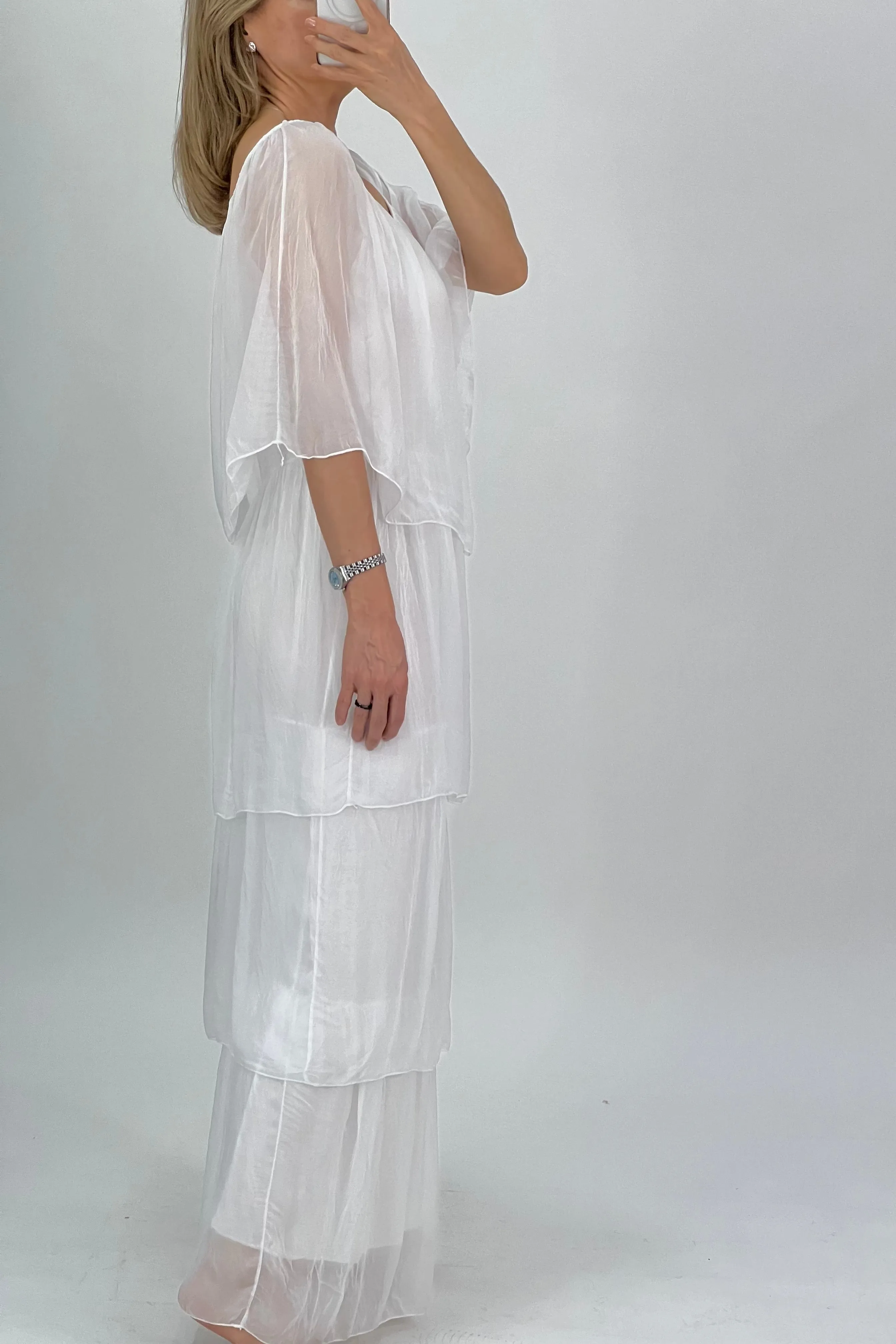 VESTIDO CAPAS SEDA