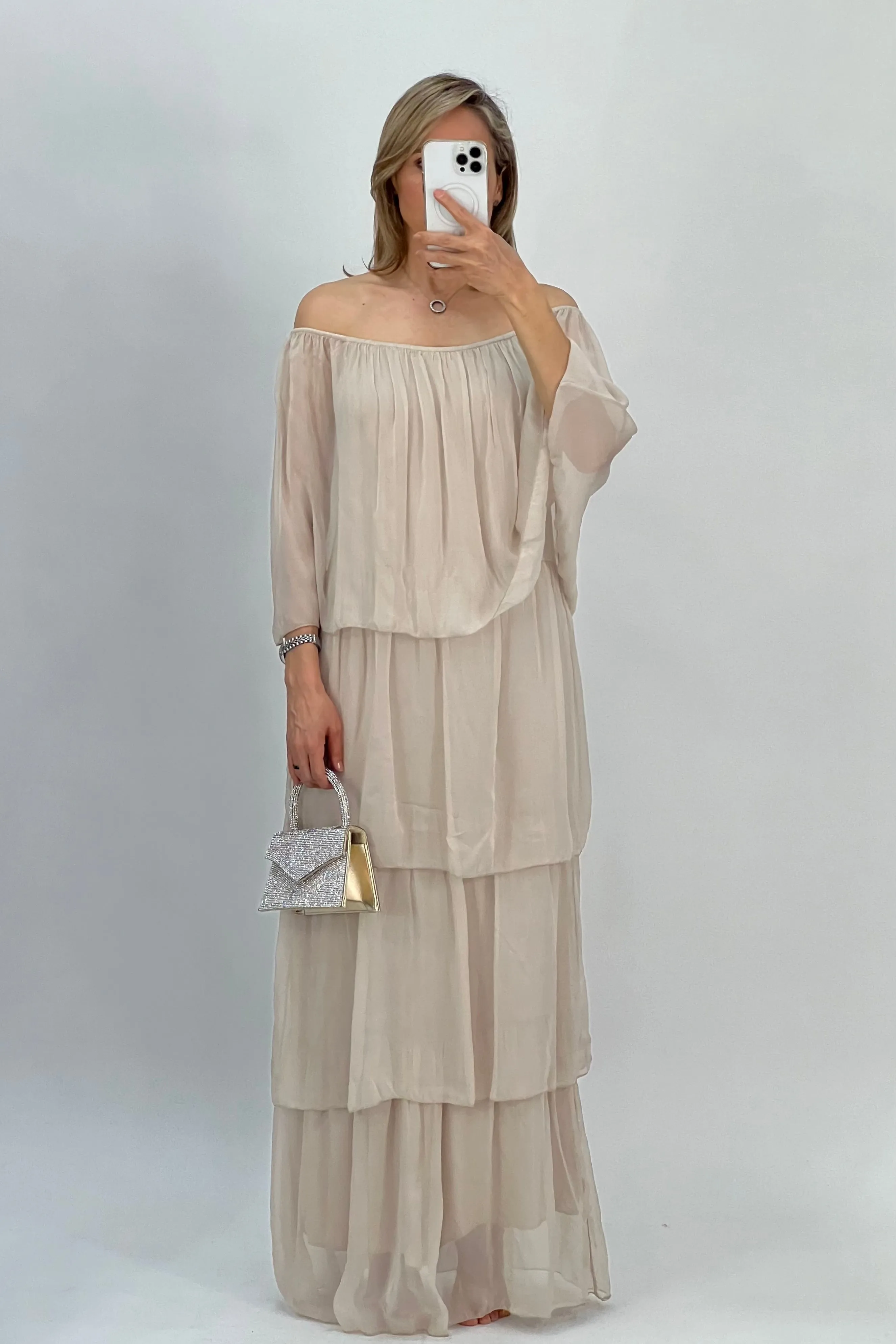 VESTIDO CAPAS SEDA