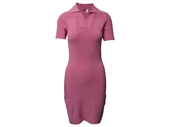 VESTIDO POLO CON ESPALDA ABIERTA DE PUNTO Acanalado Jacquemus en Viscosa rosa 