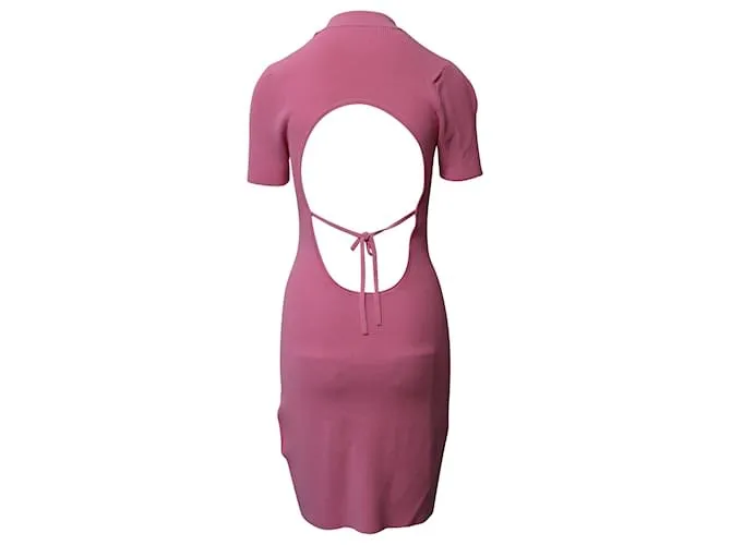 VESTIDO POLO CON ESPALDA ABIERTA DE PUNTO Acanalado Jacquemus en Viscosa rosa 