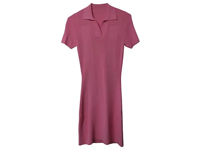 VESTIDO POLO CON ESPALDA ABIERTA DE PUNTO Acanalado Jacquemus en Viscosa rosa 