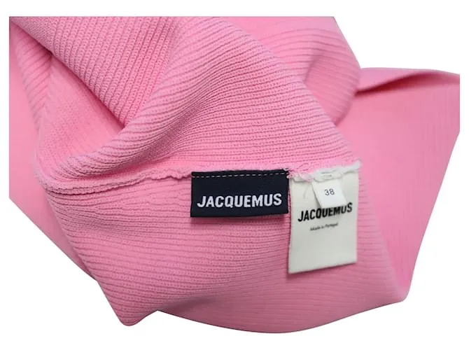 VESTIDO POLO CON ESPALDA ABIERTA DE PUNTO Acanalado Jacquemus en Viscosa rosa 