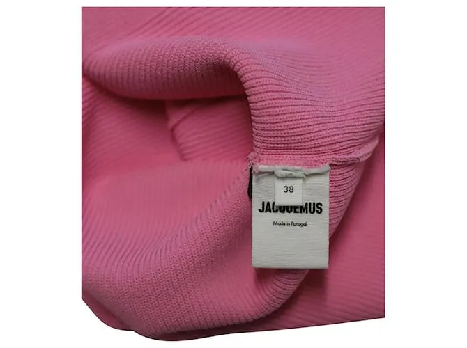 VESTIDO POLO CON ESPALDA ABIERTA DE PUNTO Acanalado Jacquemus en Viscosa rosa 