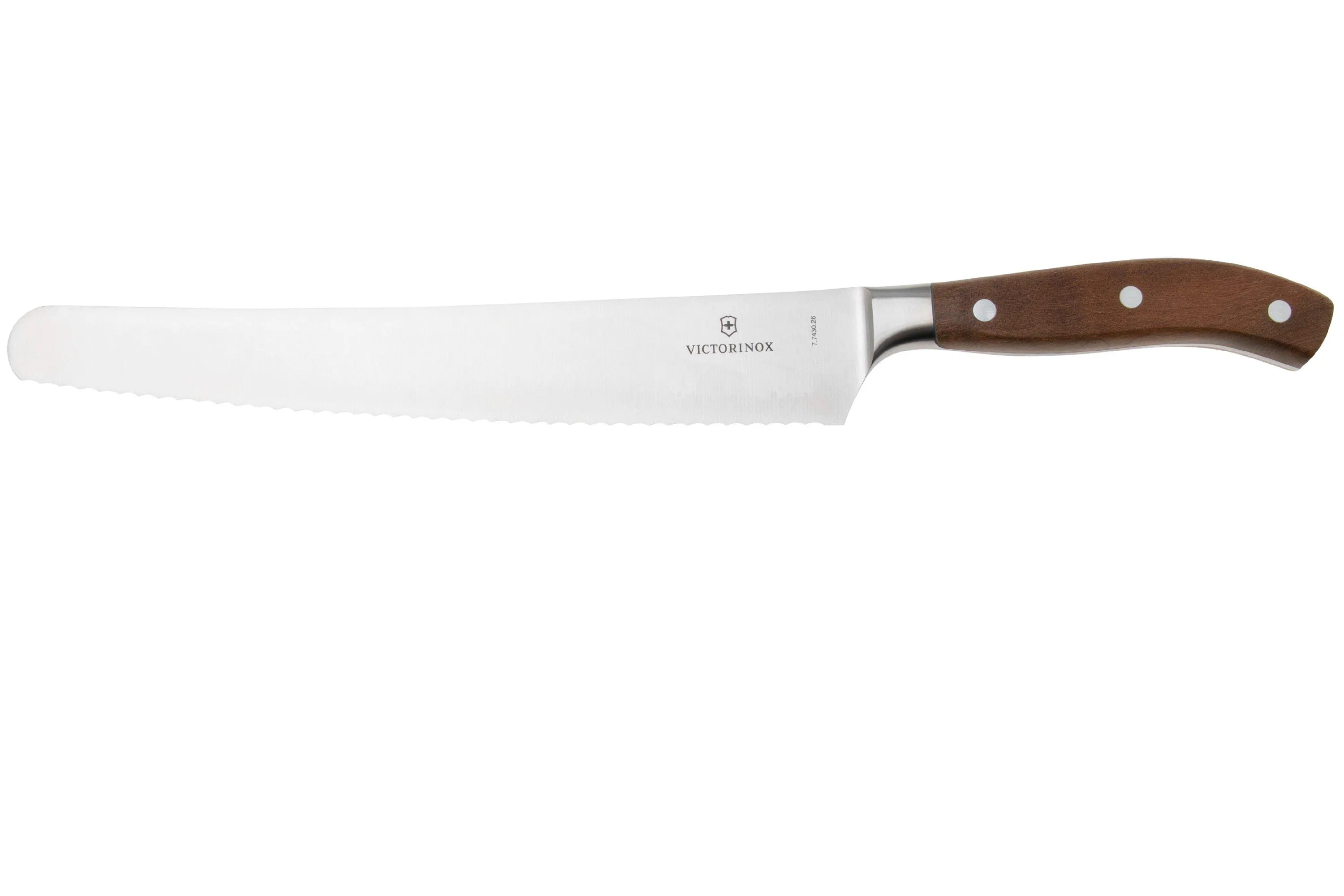 Victorinox Grand Maître Bread and Pastry Knife 7.7430.26G, madera de arce, cuchillo de pan, 26 cm