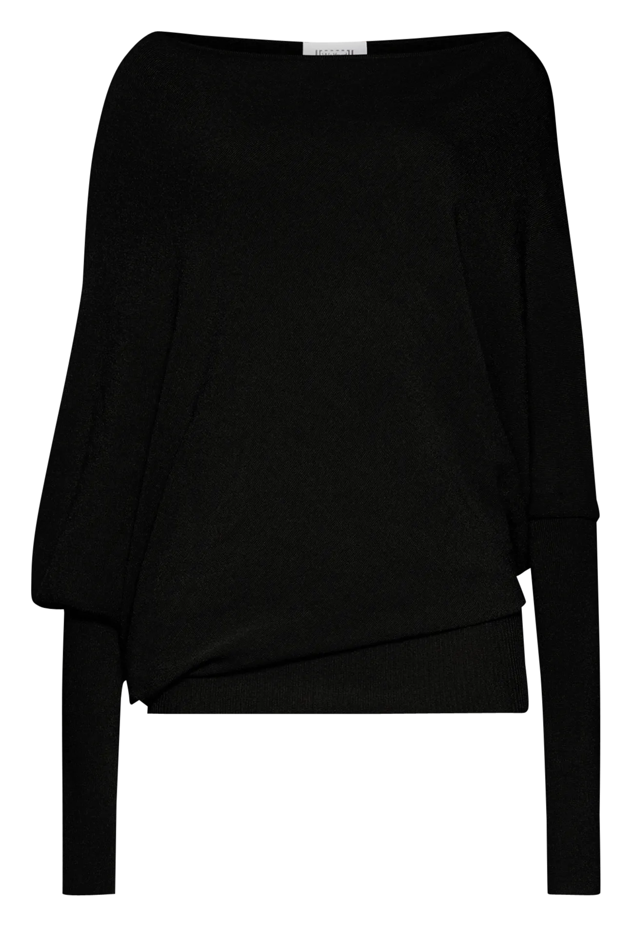 WOLFORD Top asimétrico holgado en negro