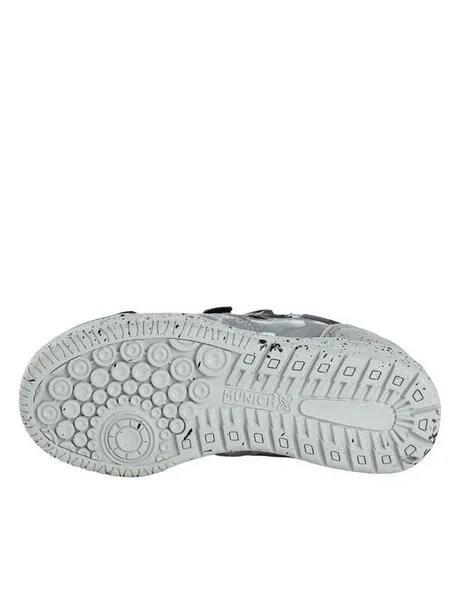 ZAPATILLA MUNICH G3 INDOOR CAMUFLAJE GRIS NIñO