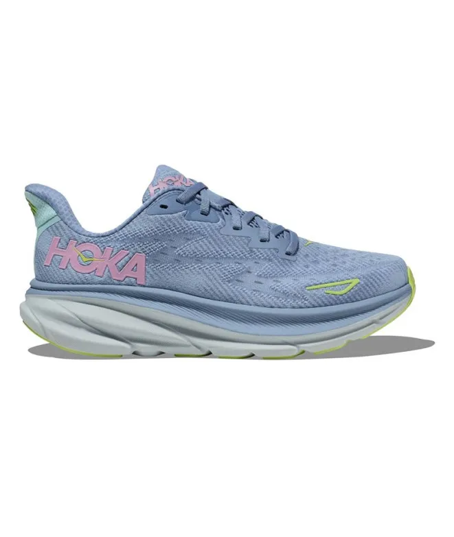Zapatillas de Running Hoka Clifton 9 Mujer Azul Rosa