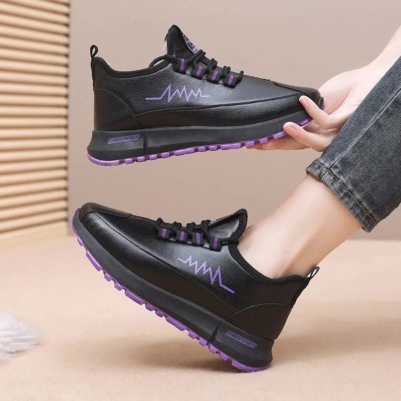 Zapatos cálidos impermeables de cuero de invierno